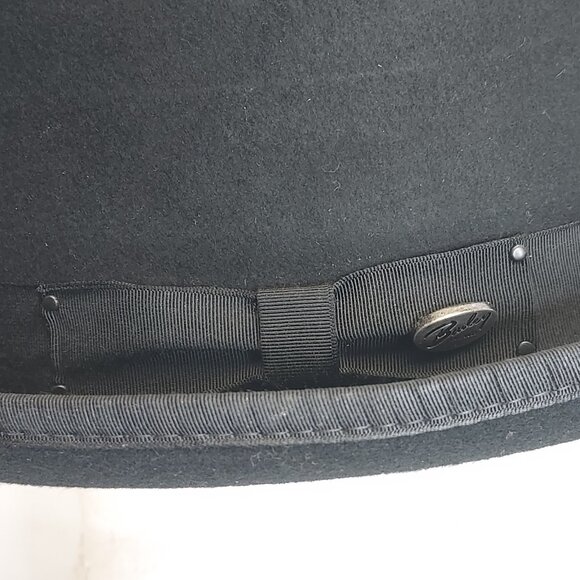 Bailey of Hollywood Derby Hat Sz Large 100% Wool Black Made in USA Vintage Lined - Picture 5 of 16